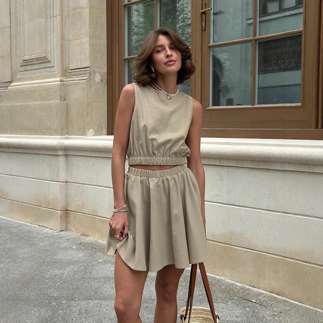 Comfy & Snug Skirt & Sleeveless Top Suit