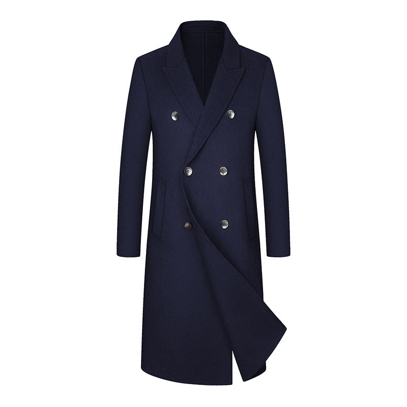 Double Breasted Long Trench Coat