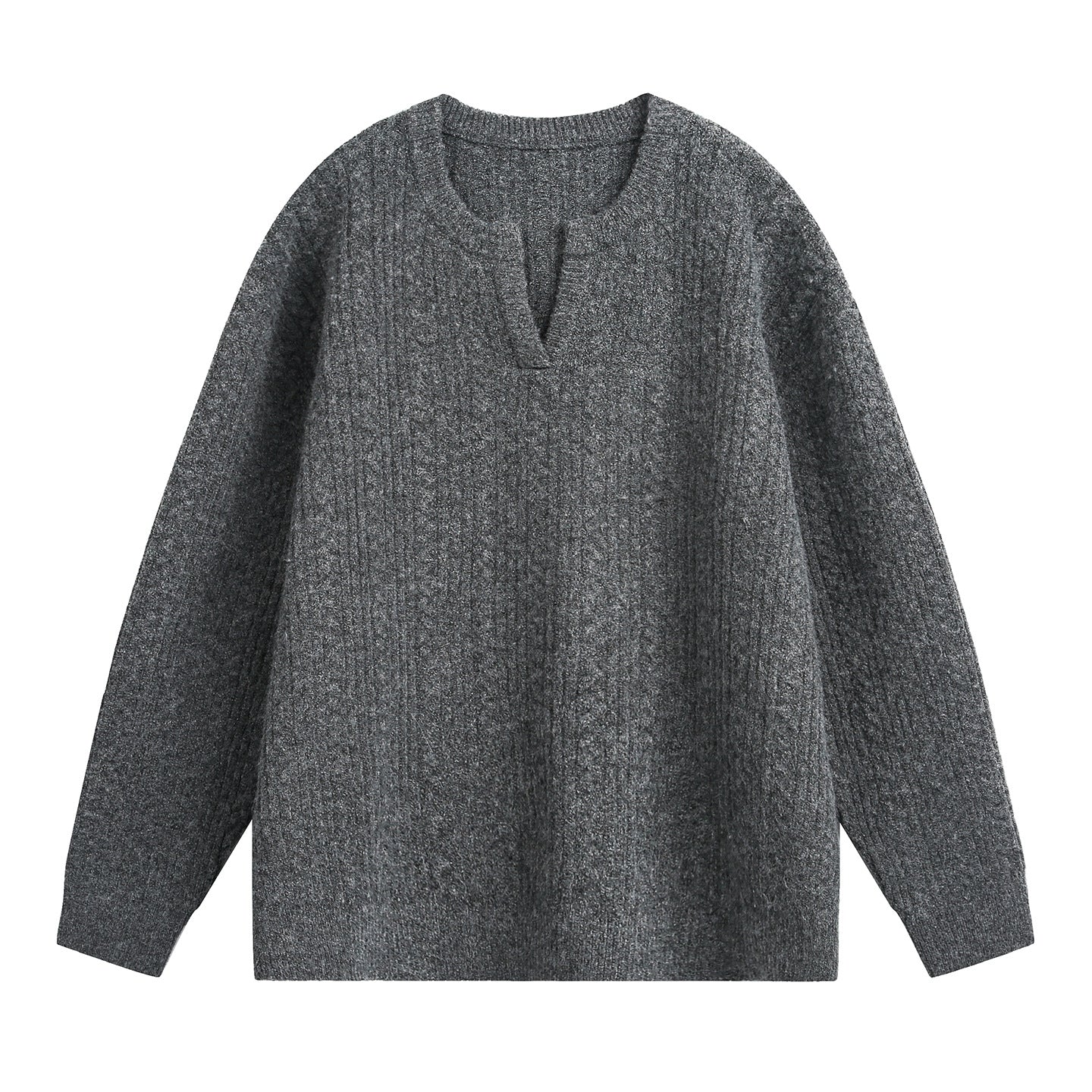 Retro Textured Knit Sweater