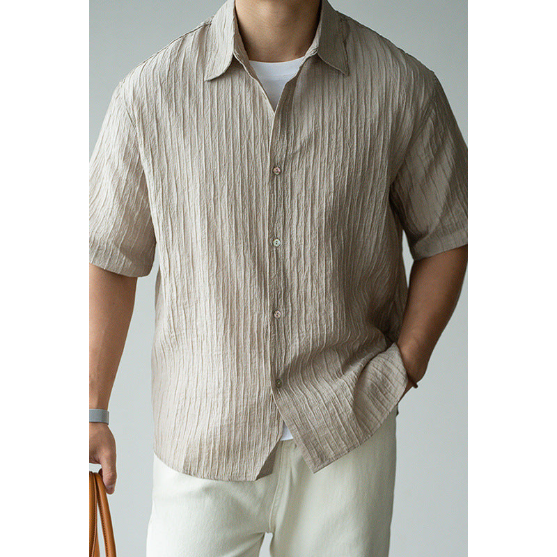 Lapel Short Sleeve Business Shirt