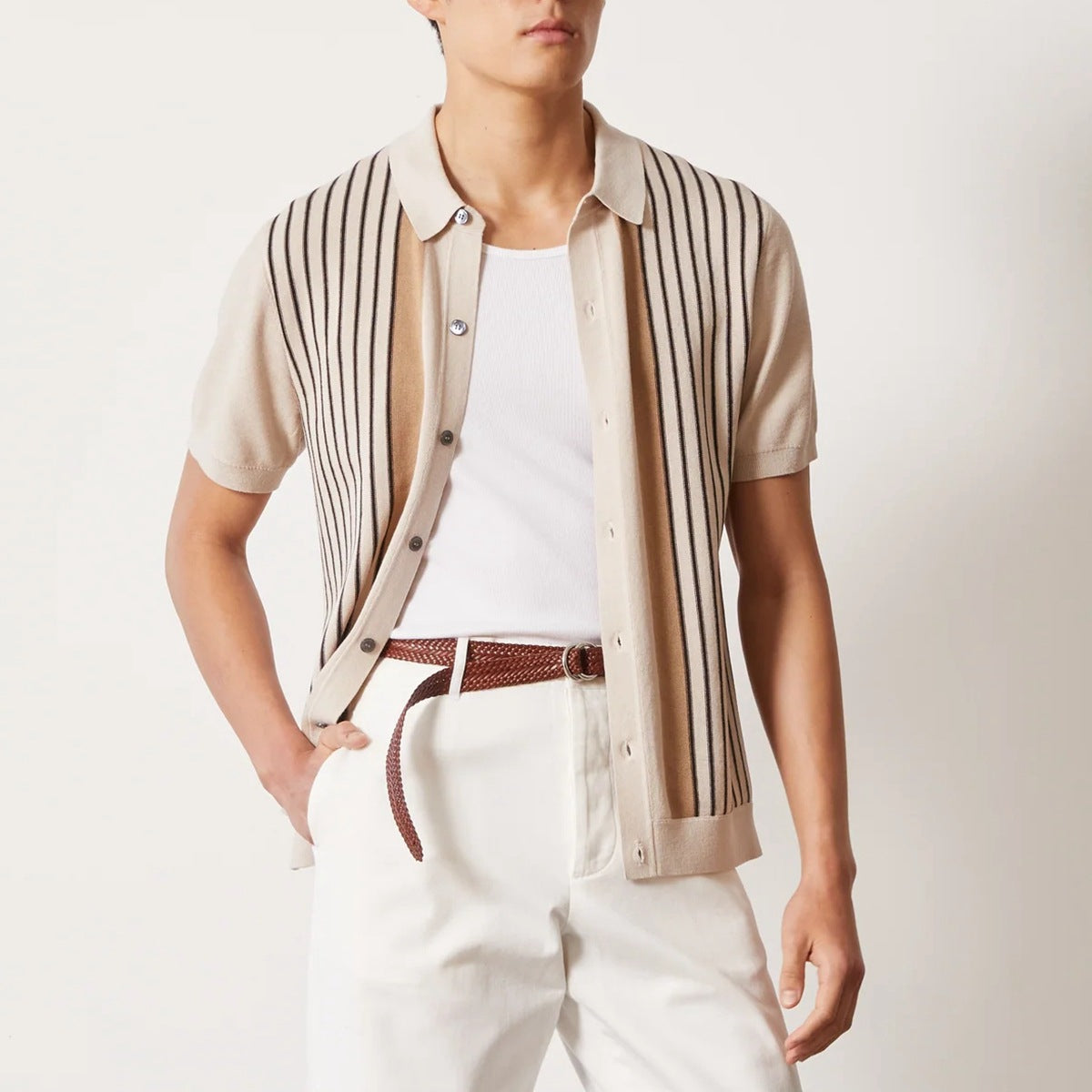 Striped Polo Knit