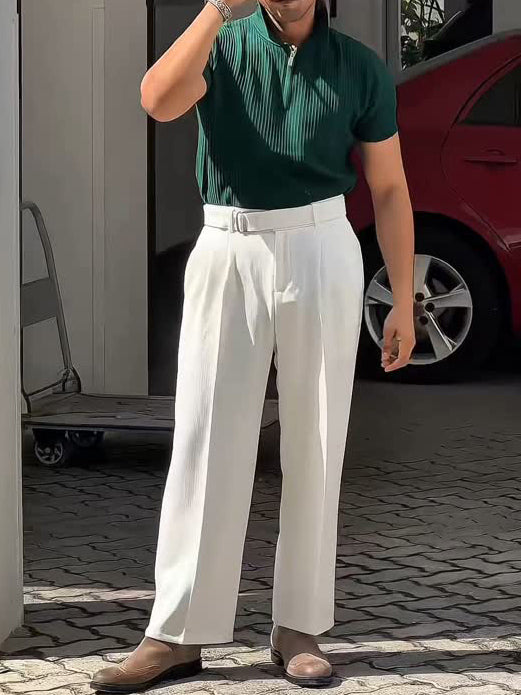 High Waist Pleated Pants