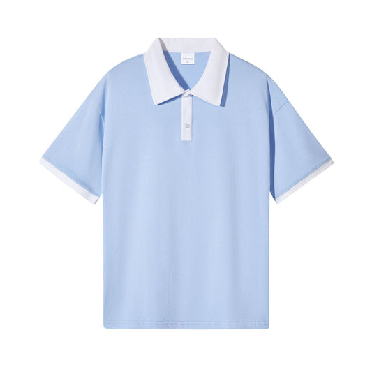 Contrast Color Lapel Polo