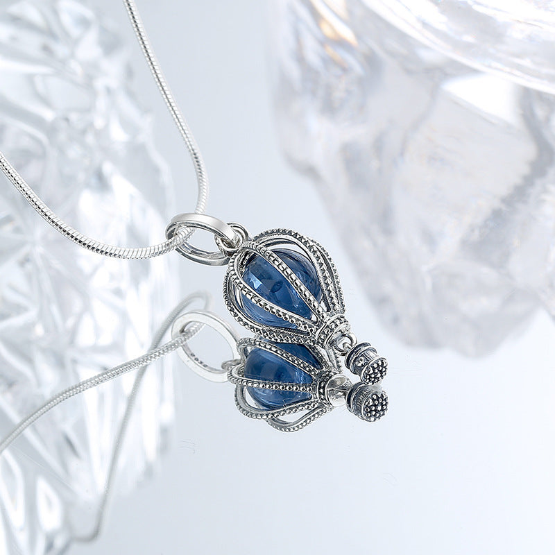 925 Sterling Silver Sea Blue Treasure Necklace
