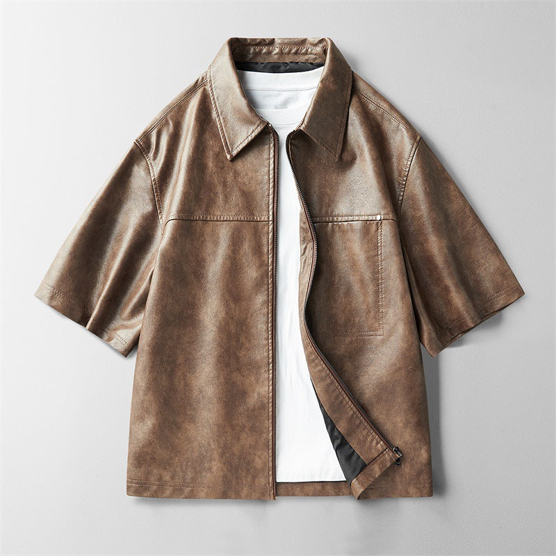 High Street Ins Style Leather Coat