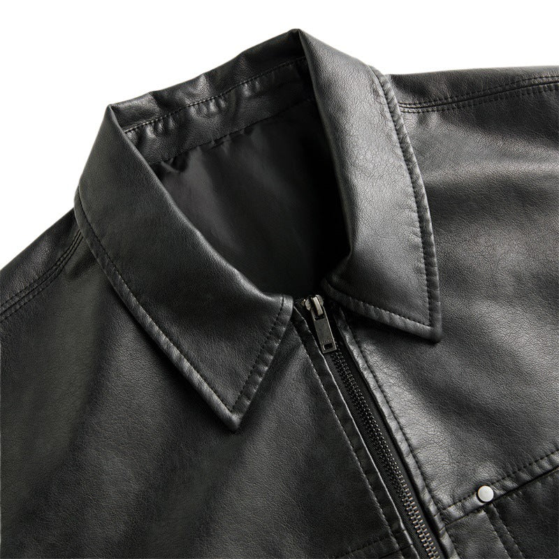 High Street Ins Style Leather Coat