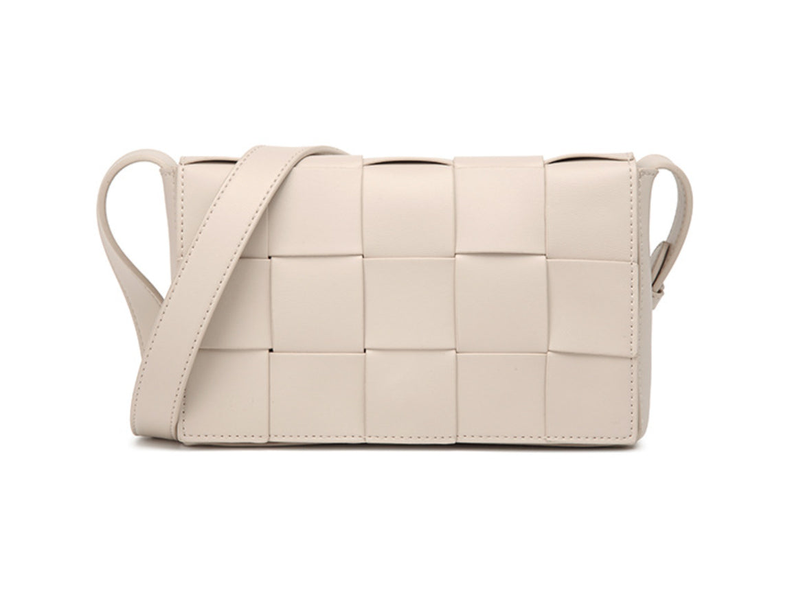 Woven Crossbody Leather Bag