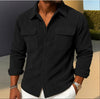 Mens Loose-fit Corduroy Shirt-coat