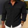 Mens Loose-fit Corduroy Shirt-coat