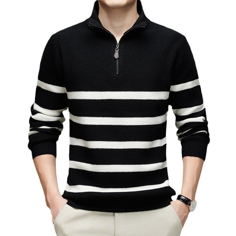 Gentleman Style Striped Sweater