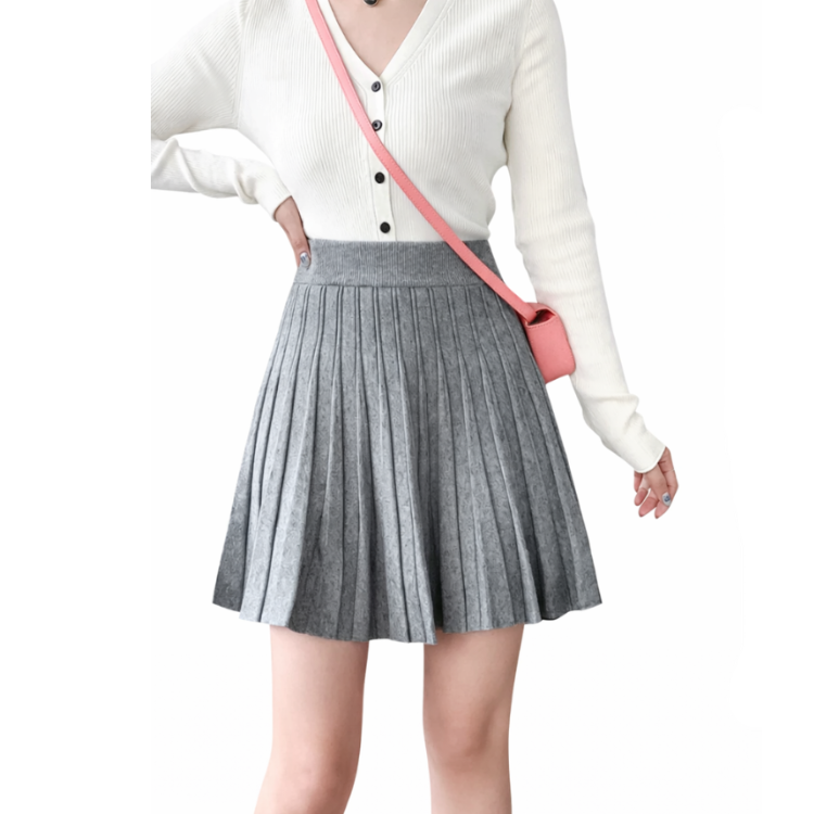 Pleated Mini Skirt