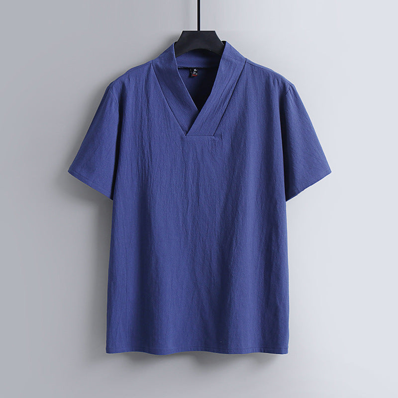 Vintage V-neck Half Sleeves