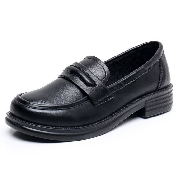 Flat Soft Leather Slip-On Loafers