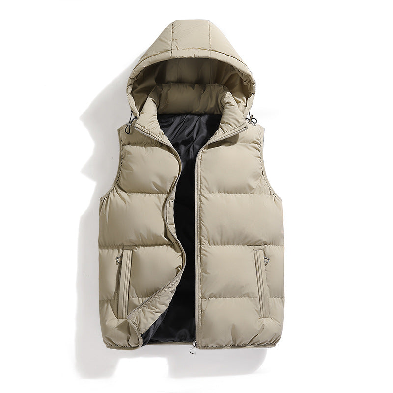 Detachable Hooded Puffer Jacket -  Men