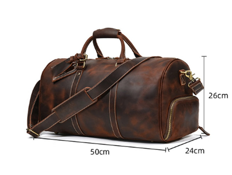 Premium Leather Duffel Bag