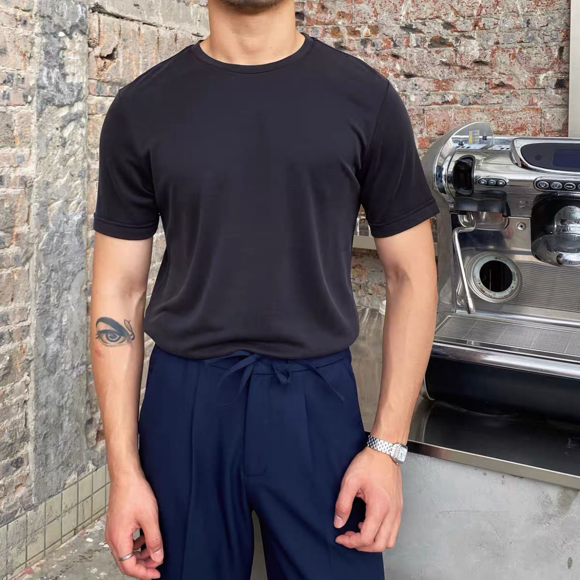 Ribbed Korean T-shirt