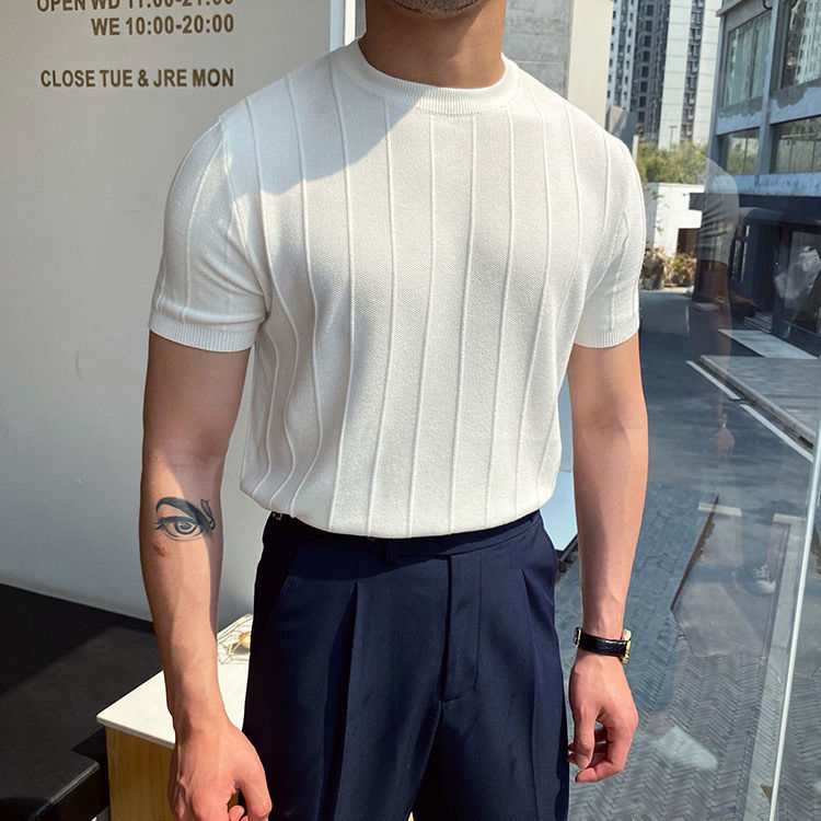 Ribbed Korean T-shirt