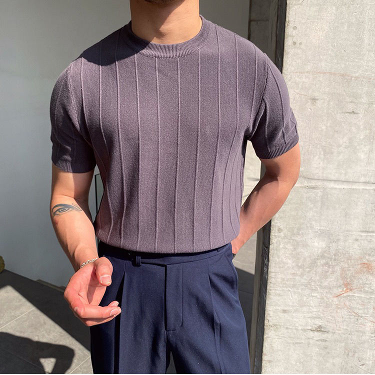 Ribbed Korean T-shirt