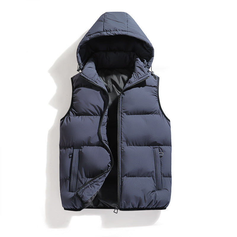 Detachable Hooded Puffer Jacket -  Men