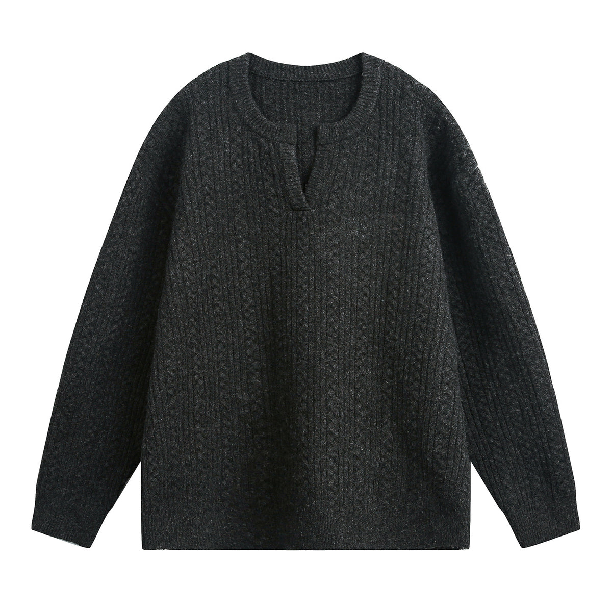 Retro Textured Knit Sweater