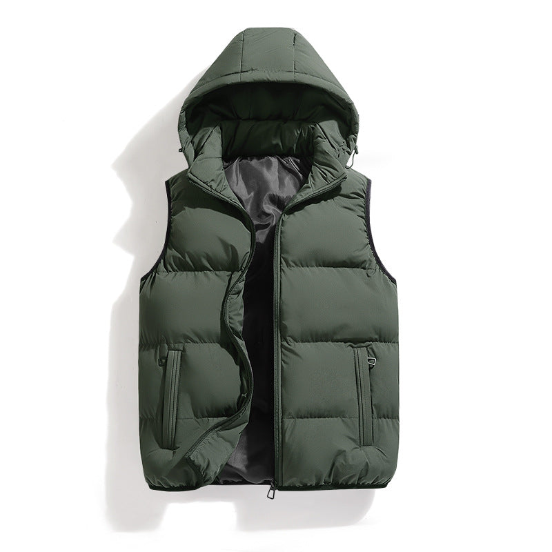 Detachable Hooded Puffer Jacket -  Men