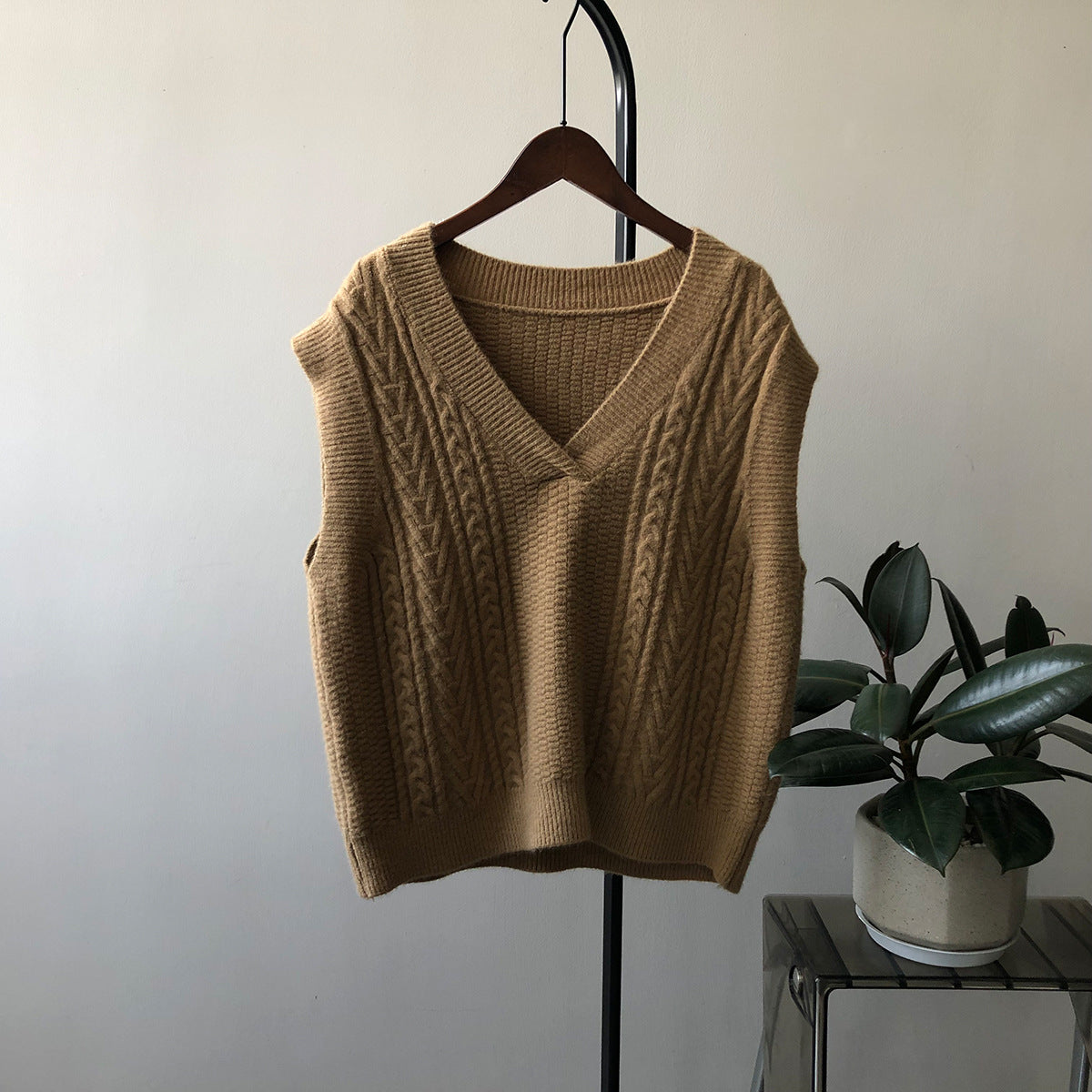 Retro Twist Vest Sweater