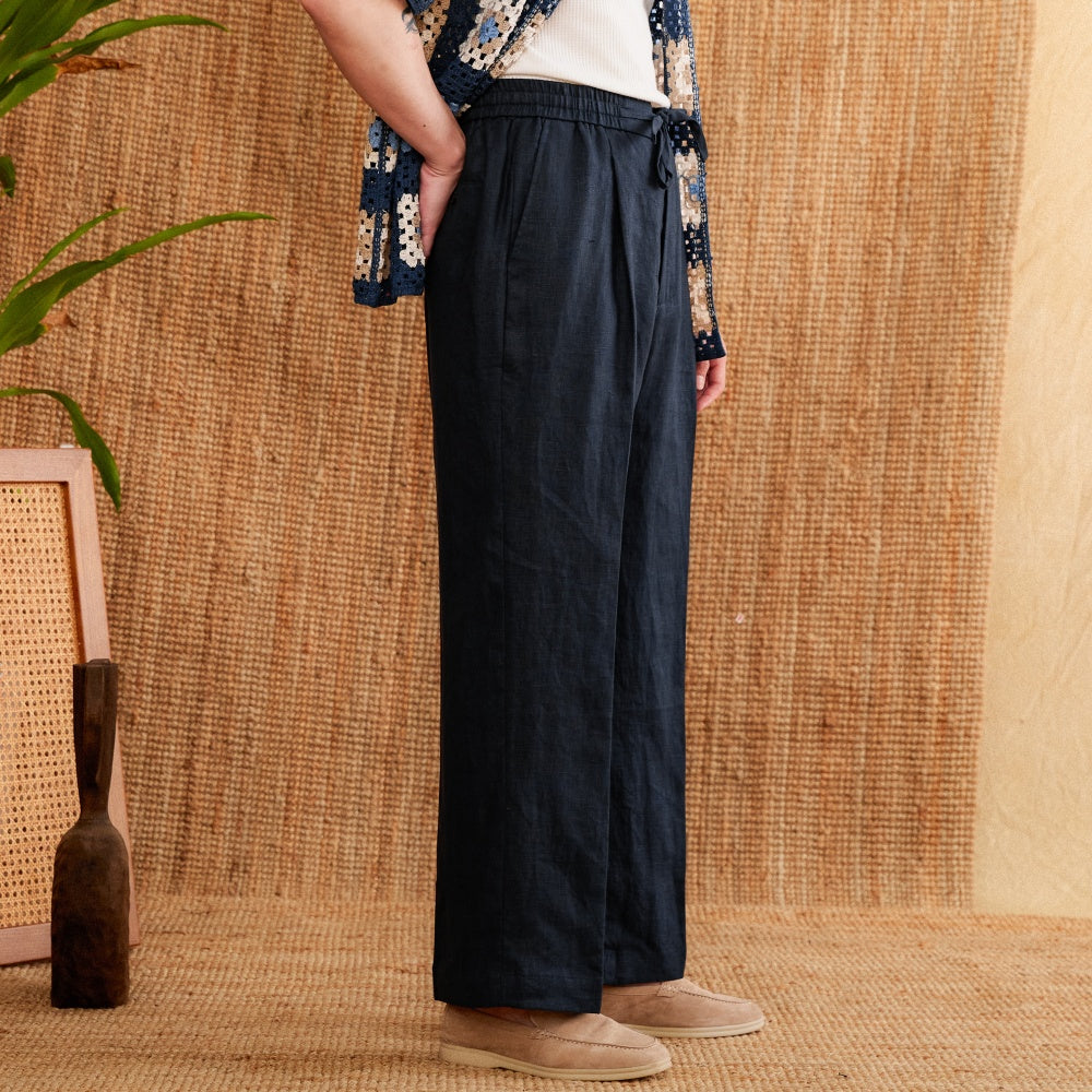 Linen High Waist Lace Trousers – AXEL CHRISTIANSEN
