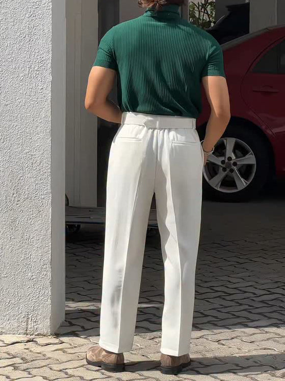 High Waist Pleated Pants