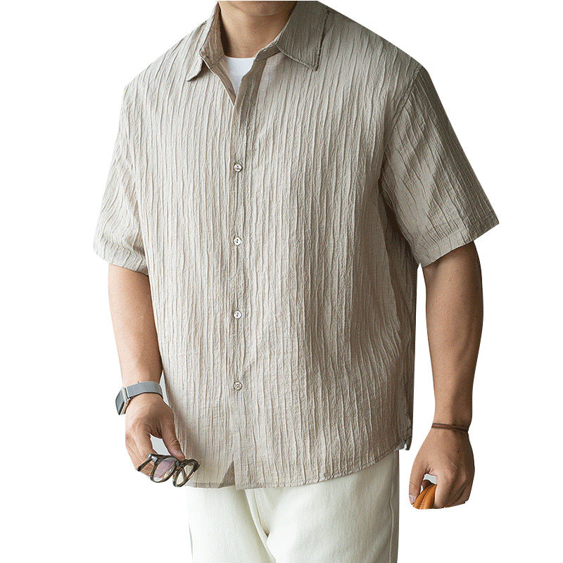 Lapel Short Sleeve Business Shirt