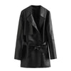 Women's Loose Faux Leather Short Coat