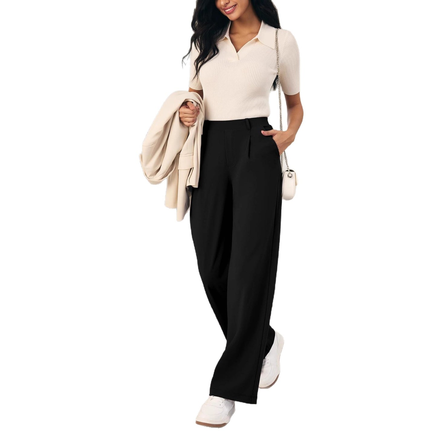 Stylish High Waist Stretchy Business Pants