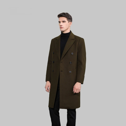 Double Breasted Long Trench Coat