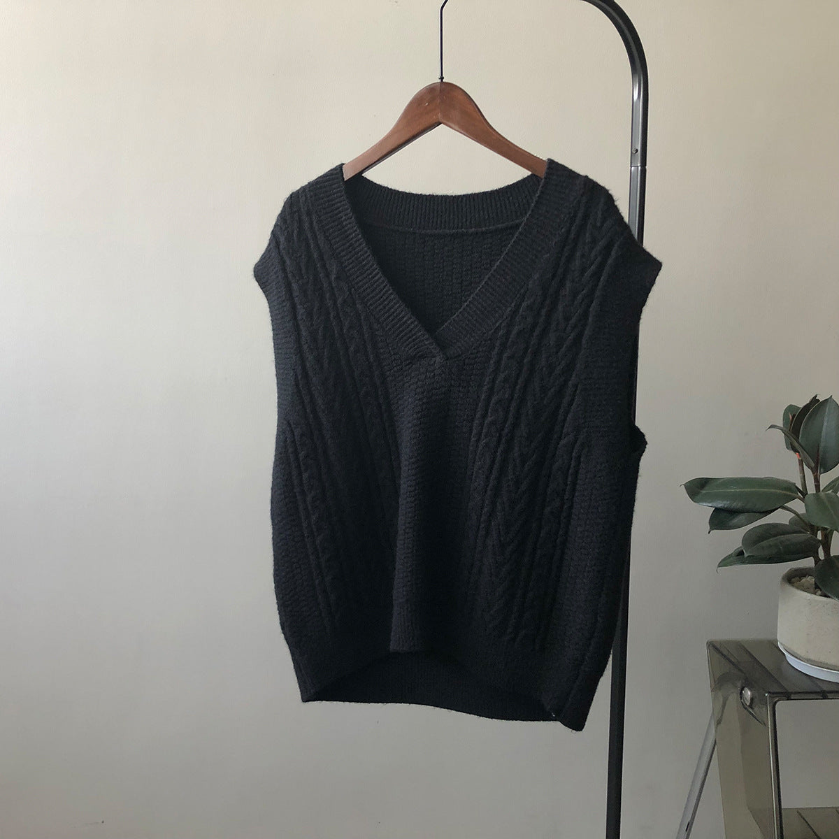 Retro Twist Vest Sweater