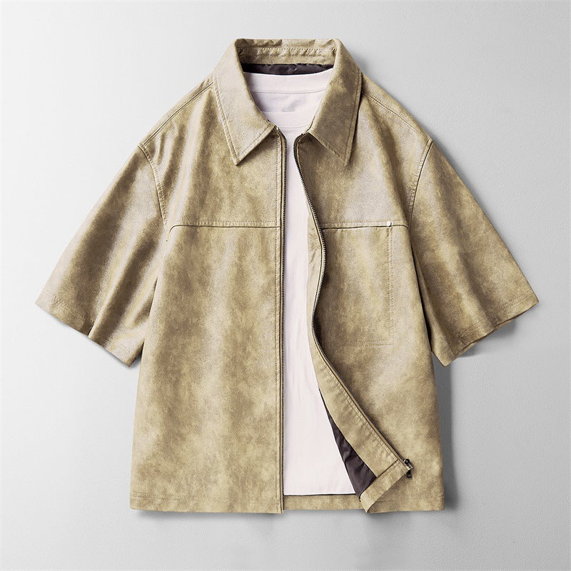 High Street Ins Style Leather Coat