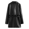 Women's Loose Faux Leather Short Coat
