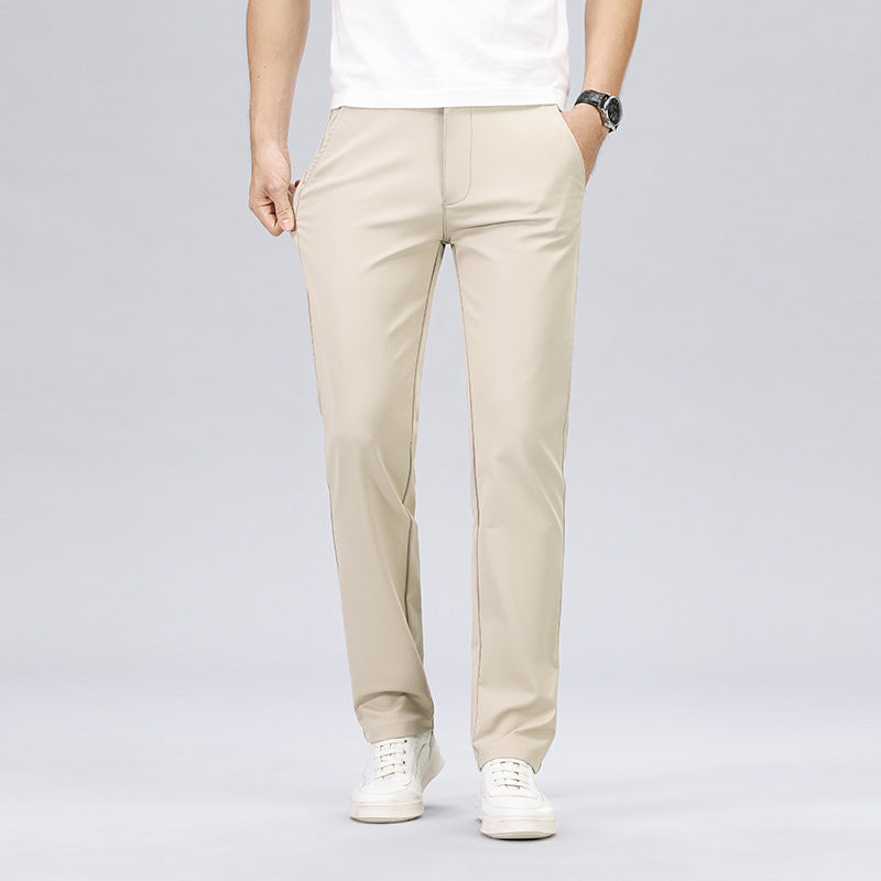 Stretch Slim-Fit Straight-Leg Pants