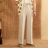 Linen High Waist Lace Trousers