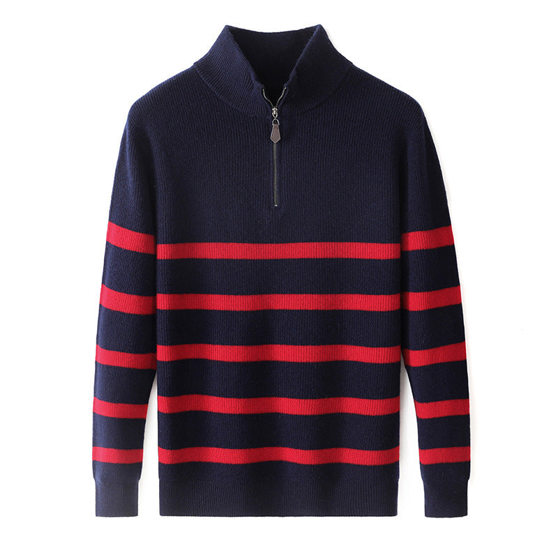 Gentleman Style Striped Sweater