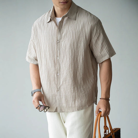 Lapel Short Sleeve Business Shirt