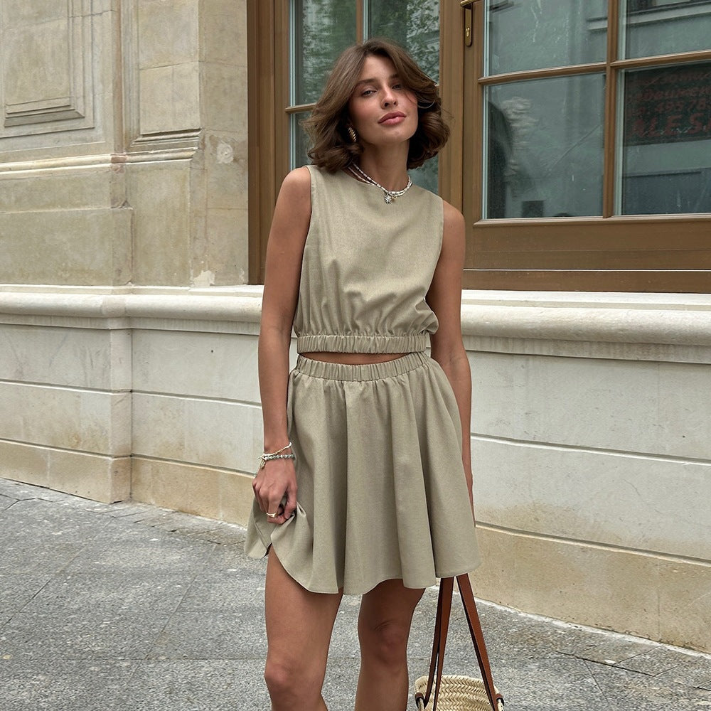 Comfy & Snug Skirt & Sleeveless Top Suit
