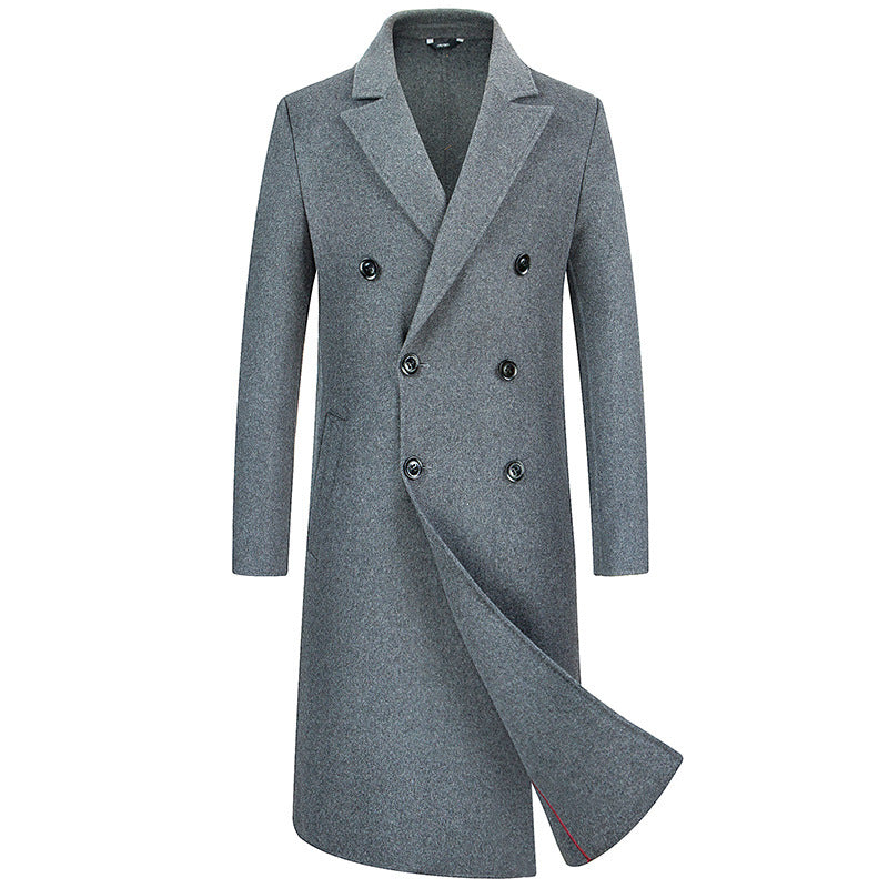 Double Breasted Long Trench Coat