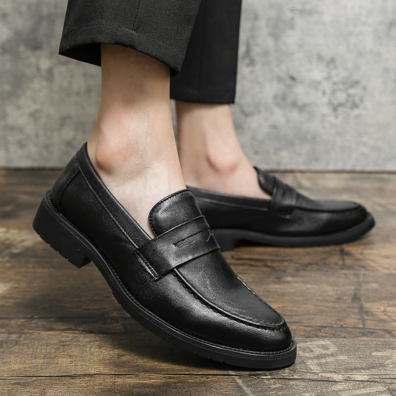 Retro Slip-On Round-Toe British Loafers
