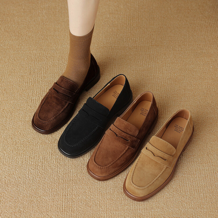 Classic Suede Lady Loafers