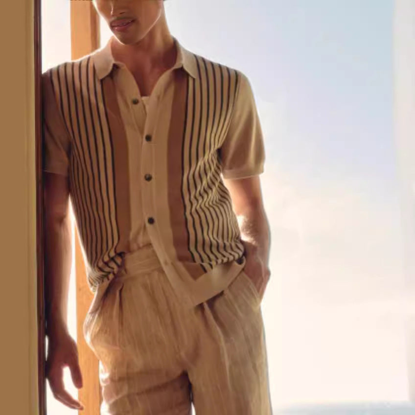 Striped Polo Knit