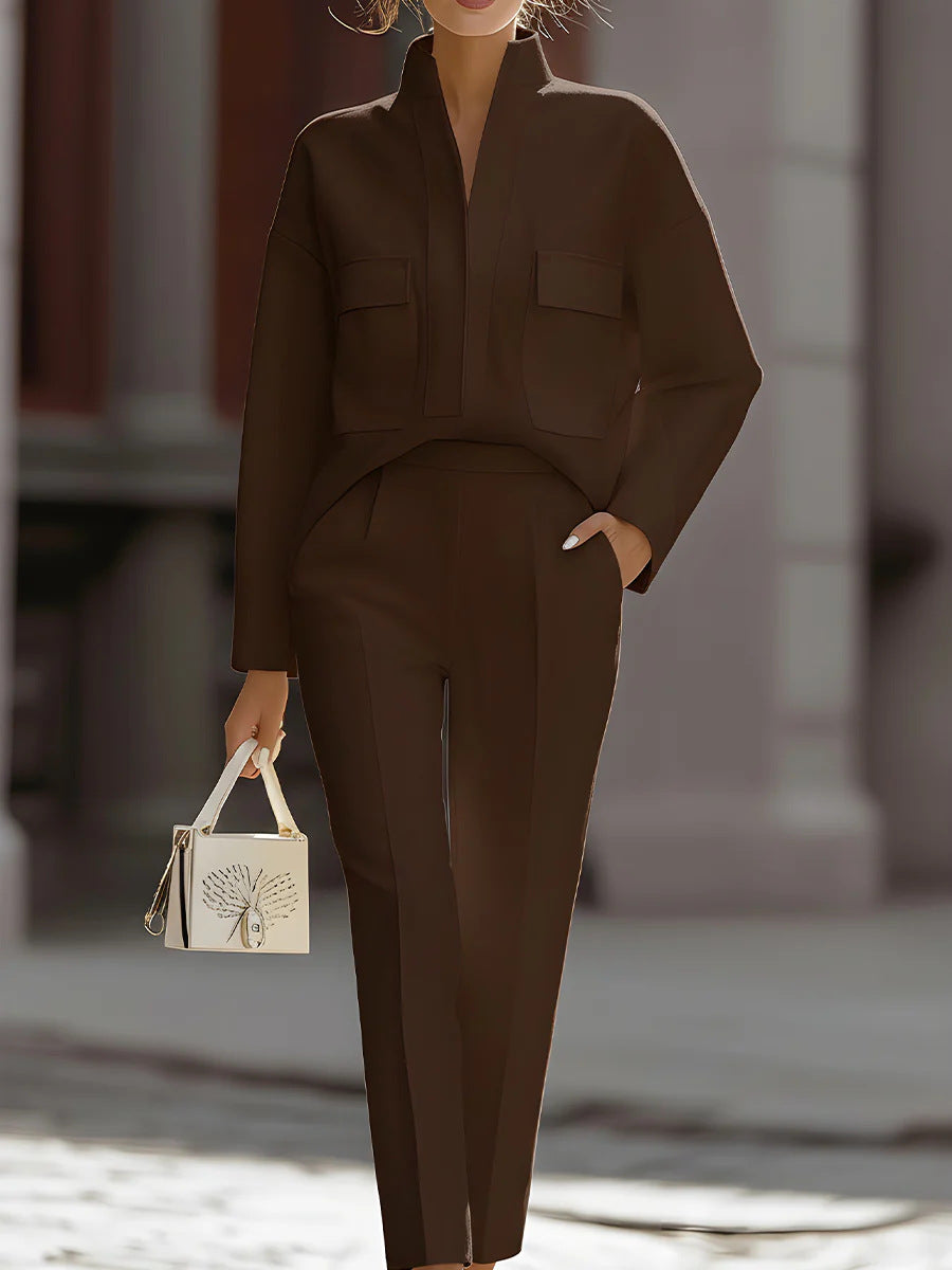Stylish Urban Commuter Top & Pants Combo