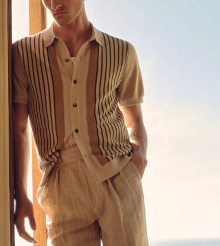 Striped Polo Knit