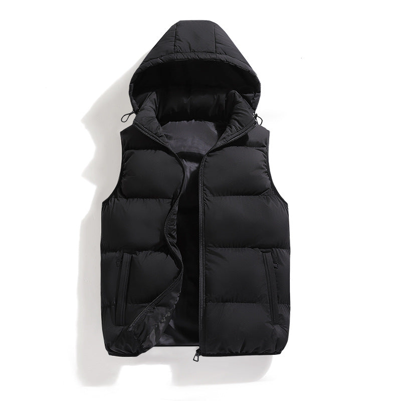 Detachable Hooded Puffer Jacket -  Men