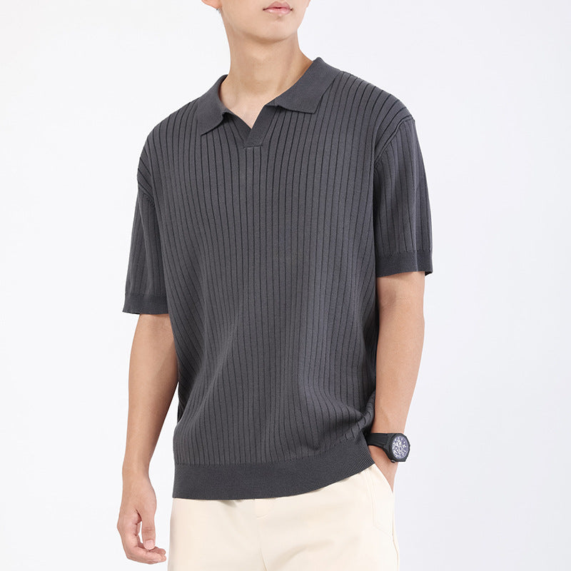 Turn-down Collar Polo T-shirt