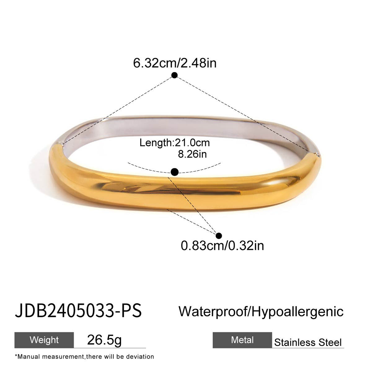 Solid Titanium Steel Bracelet For Women