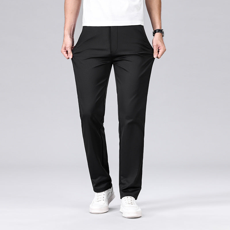 Stretch Slim-Fit Straight-Leg Pants